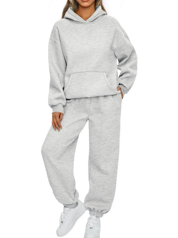 Arianna Full Size Kangaroo Pocket Two Piece Sets