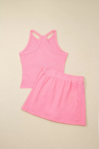 Aome Sleeveless Cropped Pocketed Two Piece Sets