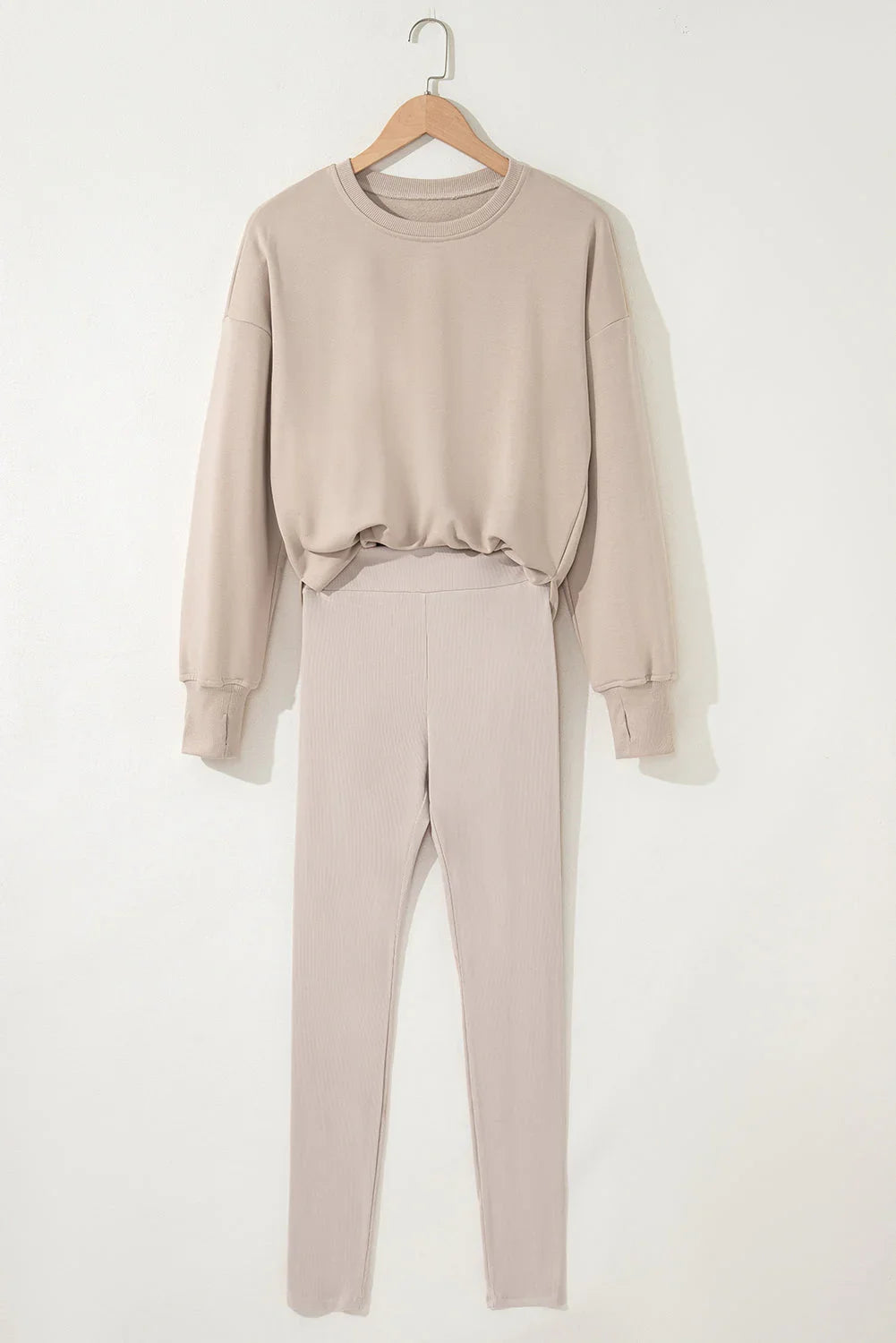 Martha Solid Oversize And Ribbed Two Piece Sets