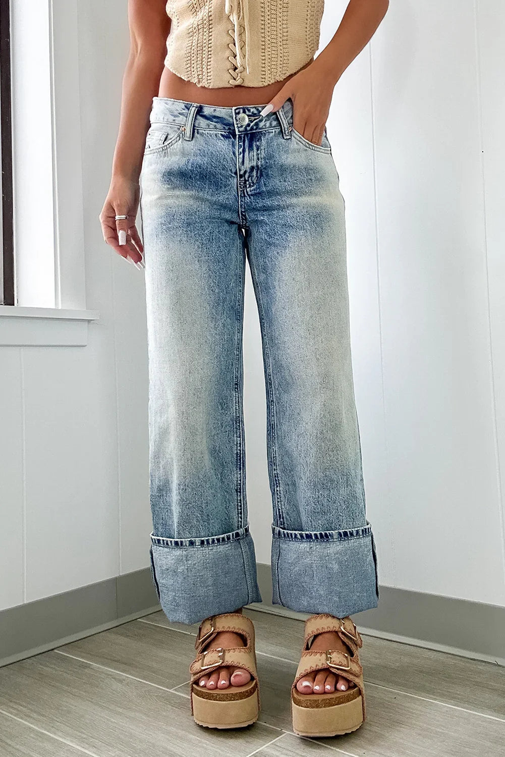 Millie Myosotis High Rise Button Zip Fly Medium Wash Jeans