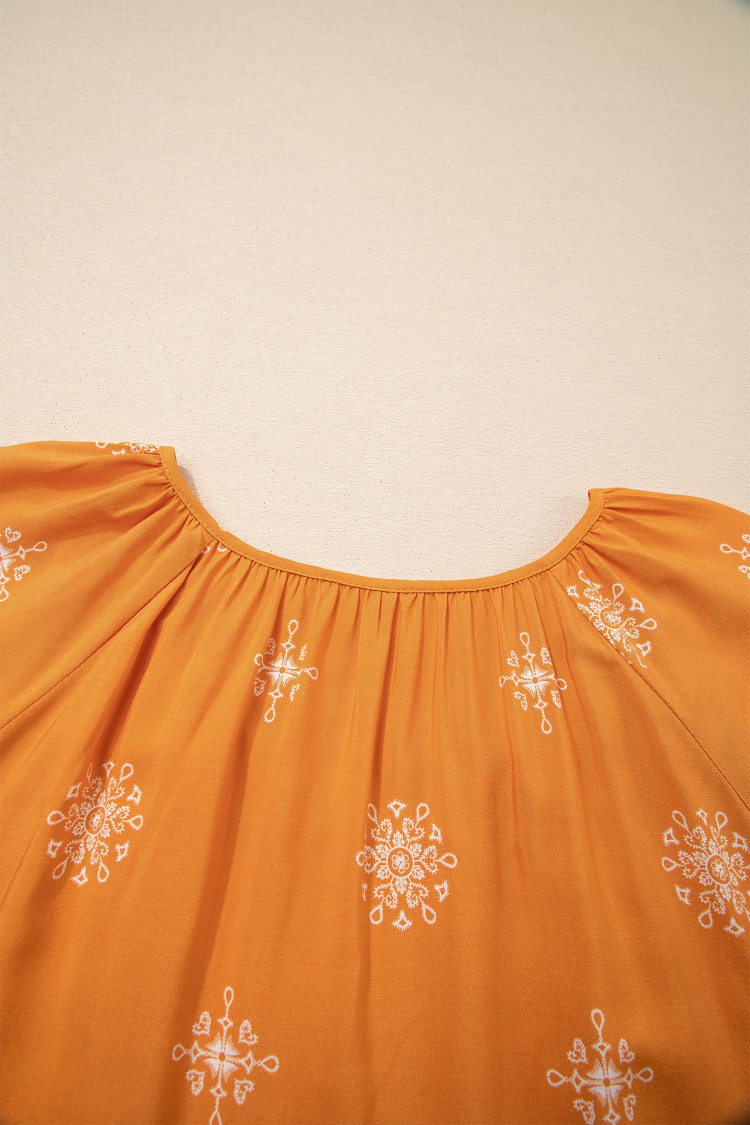Boho Chic Notched V Neck Floral