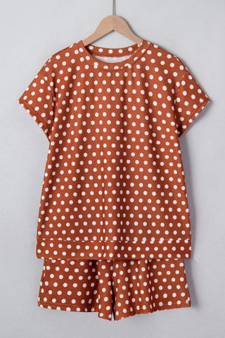 Marian Polka Dot Short Sleeve Two Piece Sets