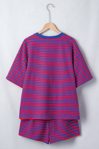 Victoria Stripe Short Sleeve Two Piece Sets