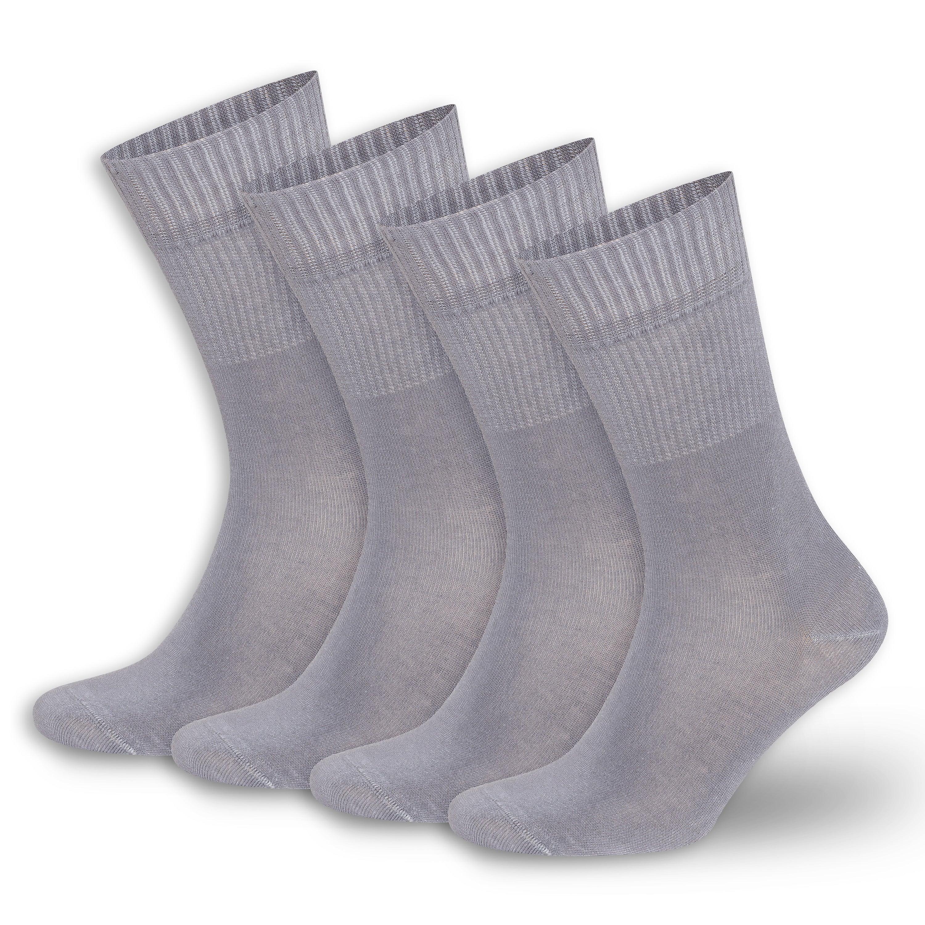 Men’s & Women’s Bamboo Diabetic Crew Socks 4-Pack