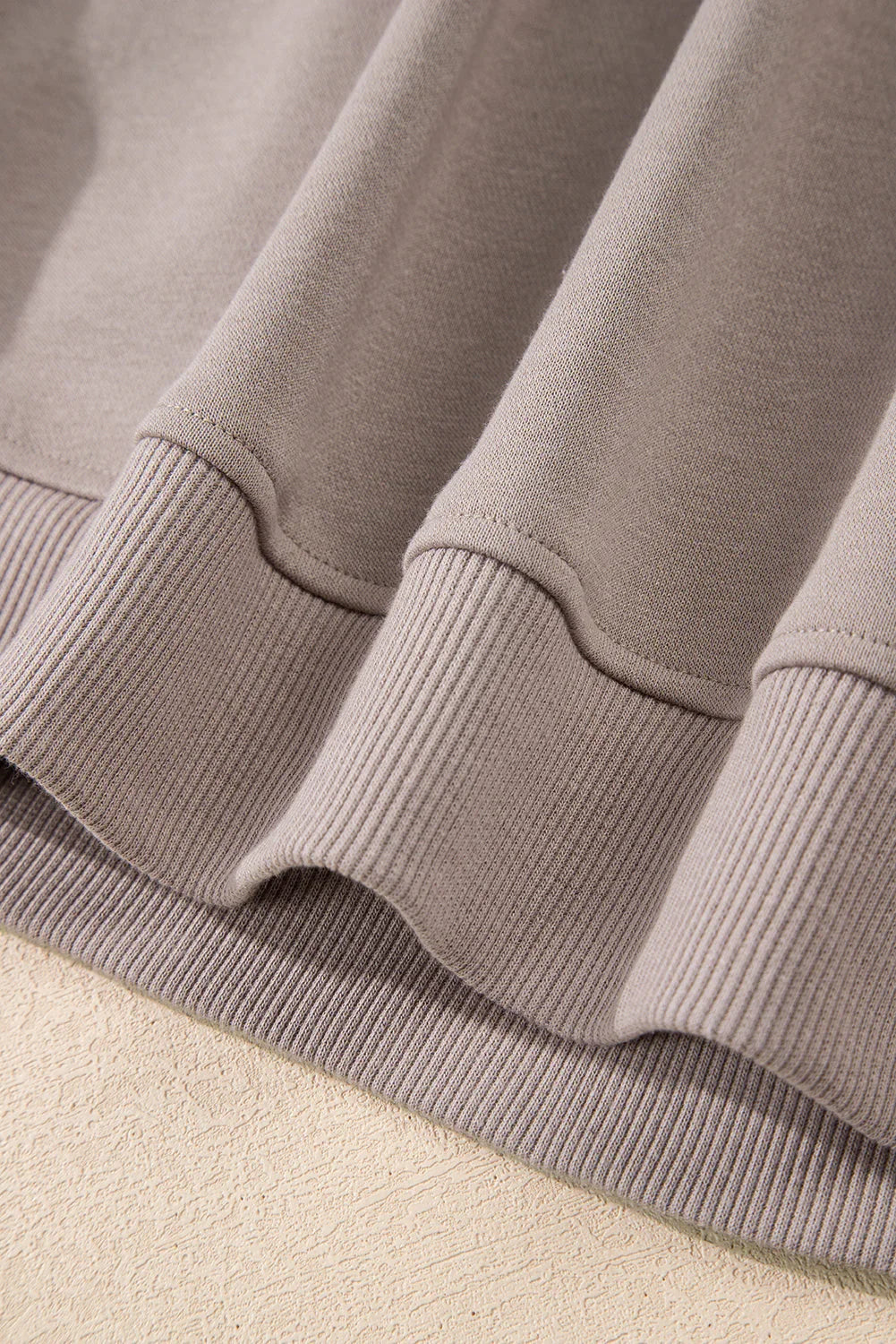 Gray Morn Varsity Striped Detail Crewneck Pullover Two Piece Outfit
