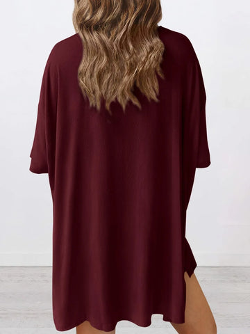 Dinora Full Size Oversized Round Neck Two Piece Sets