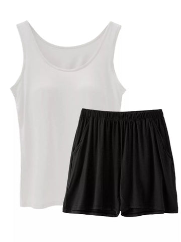 Paola Modal Padded Sleeveless Two Piece Sets