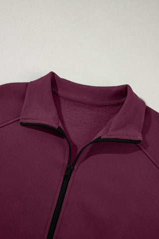 Belen Solid Zip-Up Drawstring Two Piece Sets