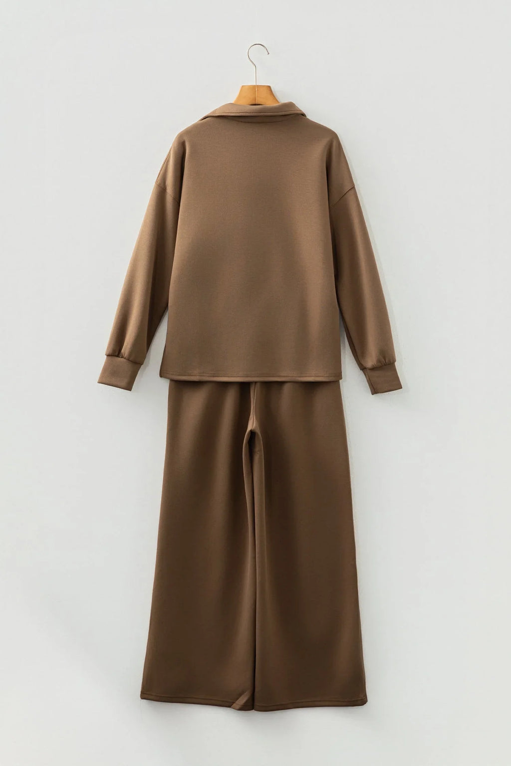 Jane Solid V-Neck And High Waist Two Piece Sets