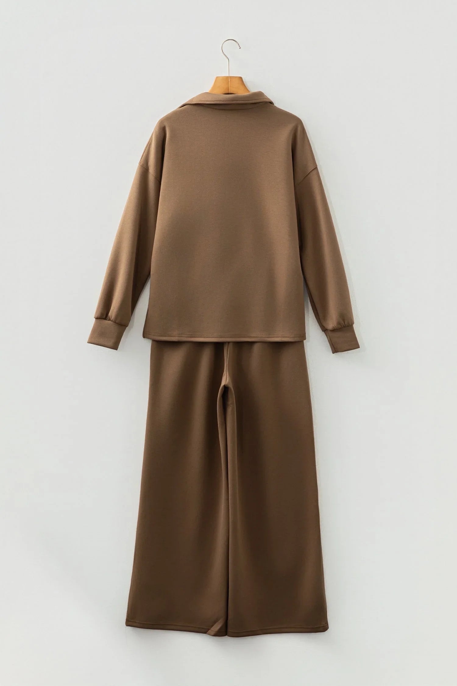 Jane Solid V-Neck And High Waist Two Piece Sets