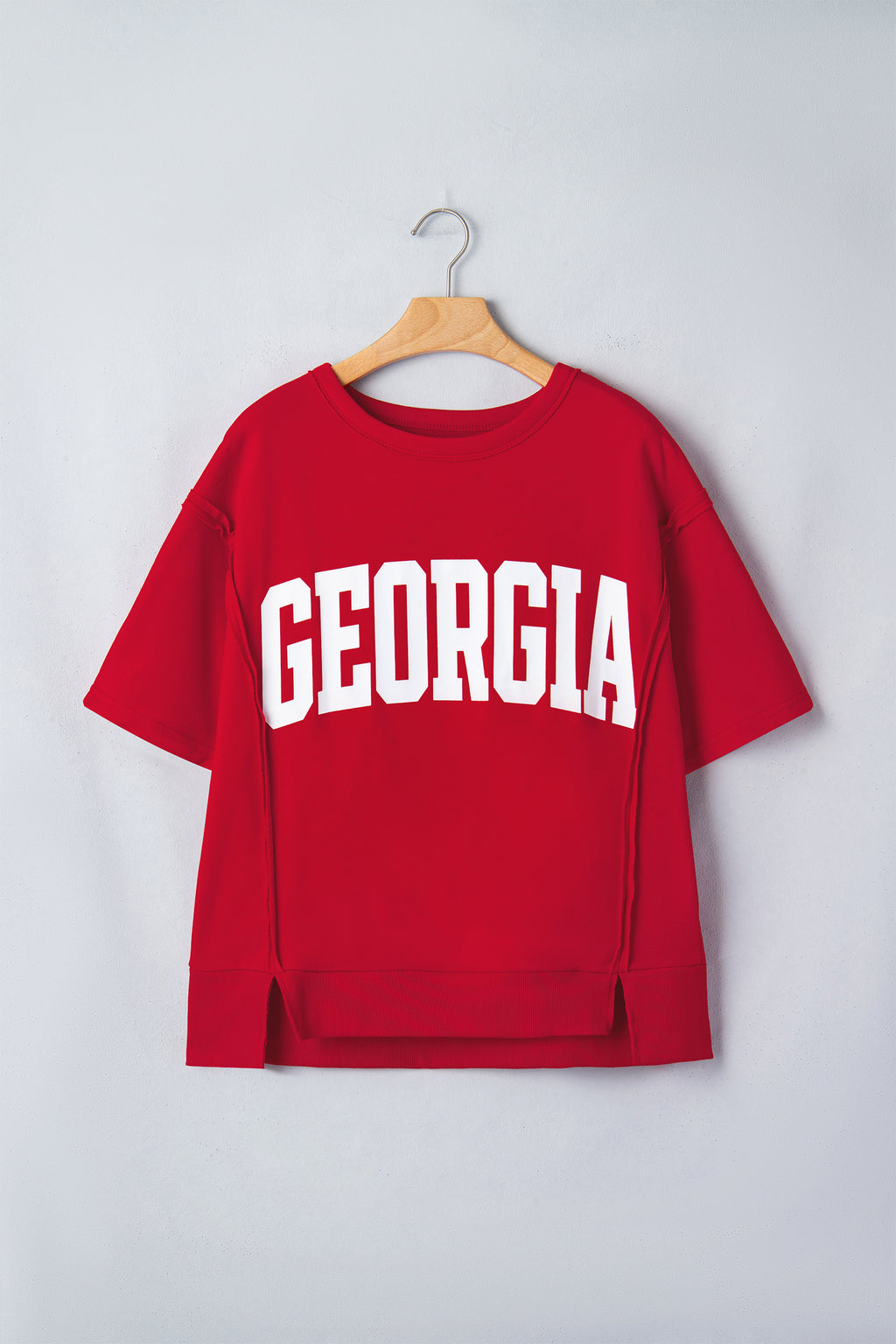 Racing Red GEORGIE Letter Drop Shoulder