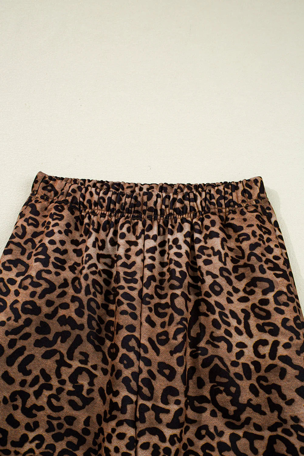 Amalia Leopard Contrast Trim Two Piece Sets