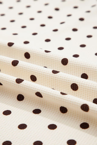 Milka Polka Dot Waffle Lounge Two Piece Sets