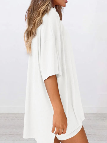 Dinora Full Size Oversized Round Neck Two Piece Sets