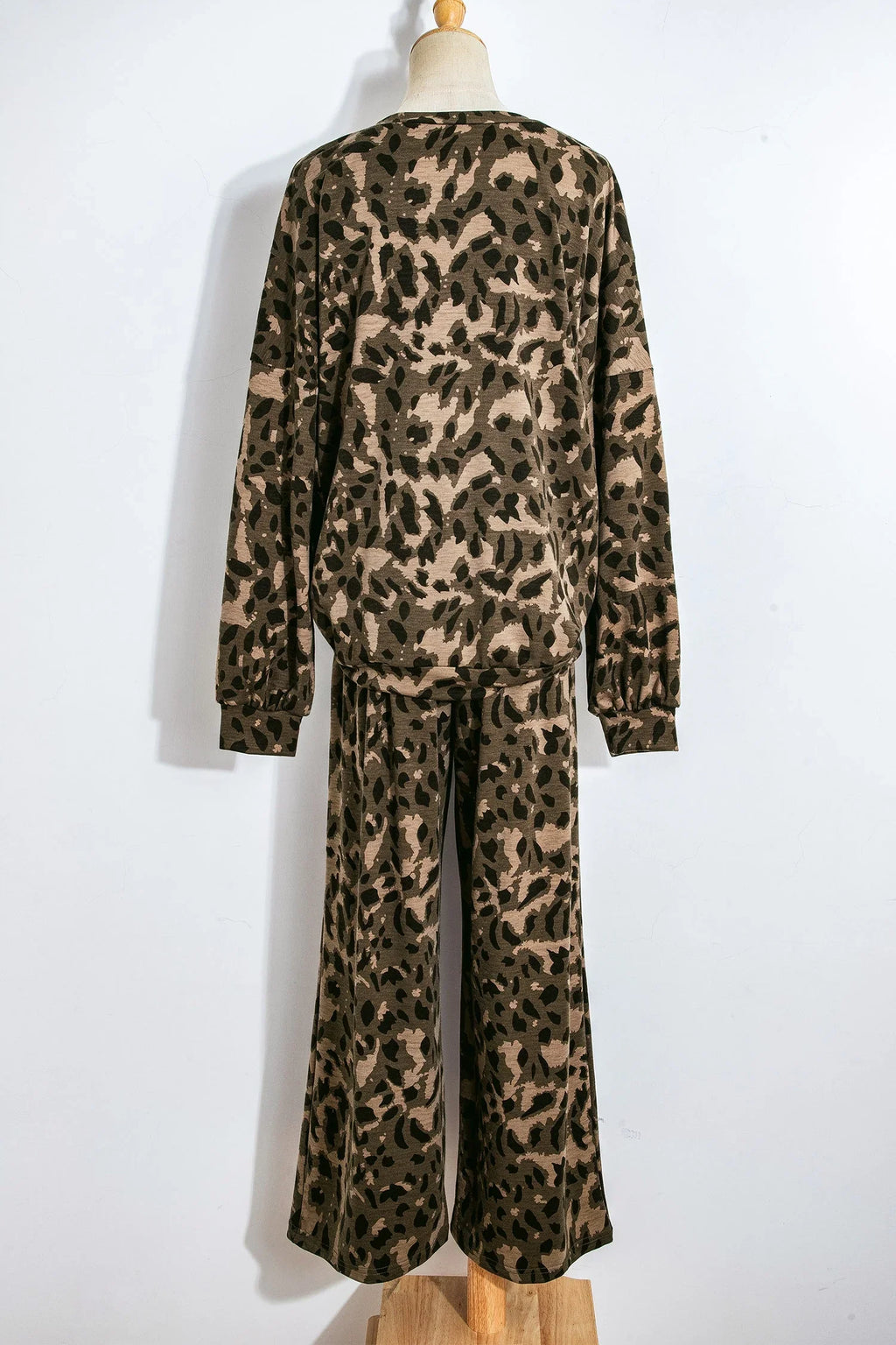 Milagros Leopard Patchwork And Drawstring Two Piece Sets