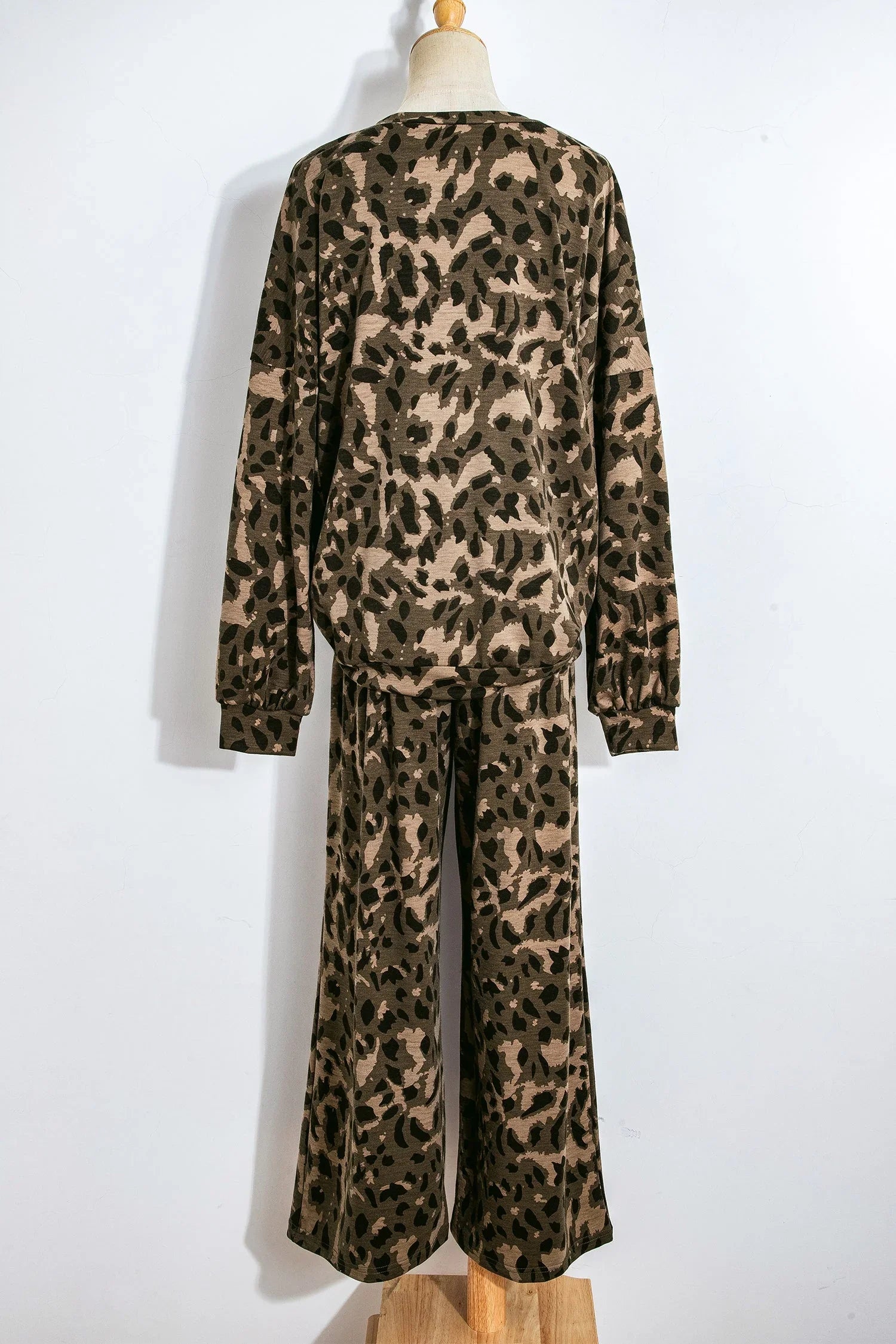 Milagros Leopard Patchwork And Drawstring Two Piece Sets