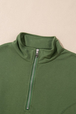 Martina Solid Half Zip Pullover Two Piece Sets
