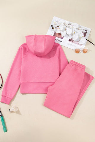 Martina Solid Zip Up Two Piece Sets