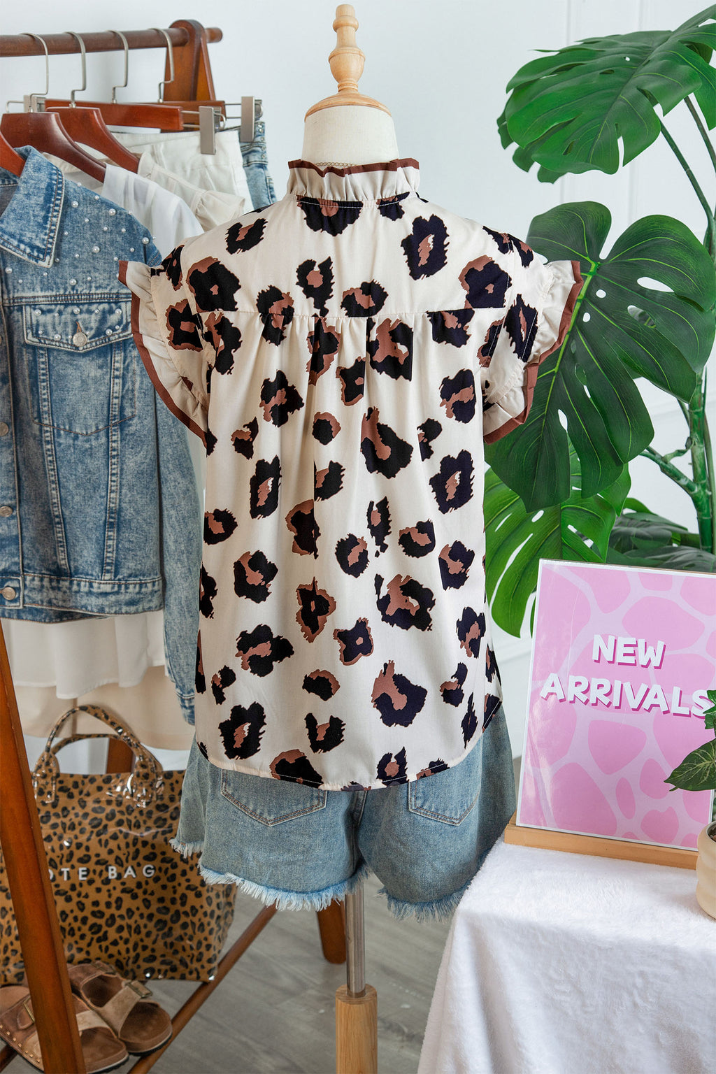 Leopard Ruffle Sleeve Summer