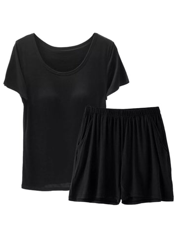 Manuela Padded Modal Short Sleeve Two Piece Sets