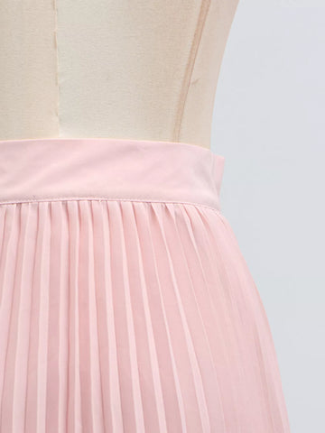 Karina Frill Lapel Collar Pleated Two Piece Sets