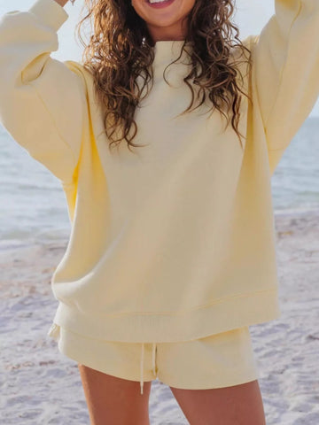 Darla Relaxed Fit Round Neck Two Piece Sets