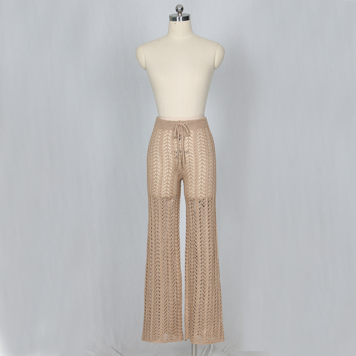 Sexy Women Hollow Out Cutout Knitted Trousers Crocheted Beach Pants