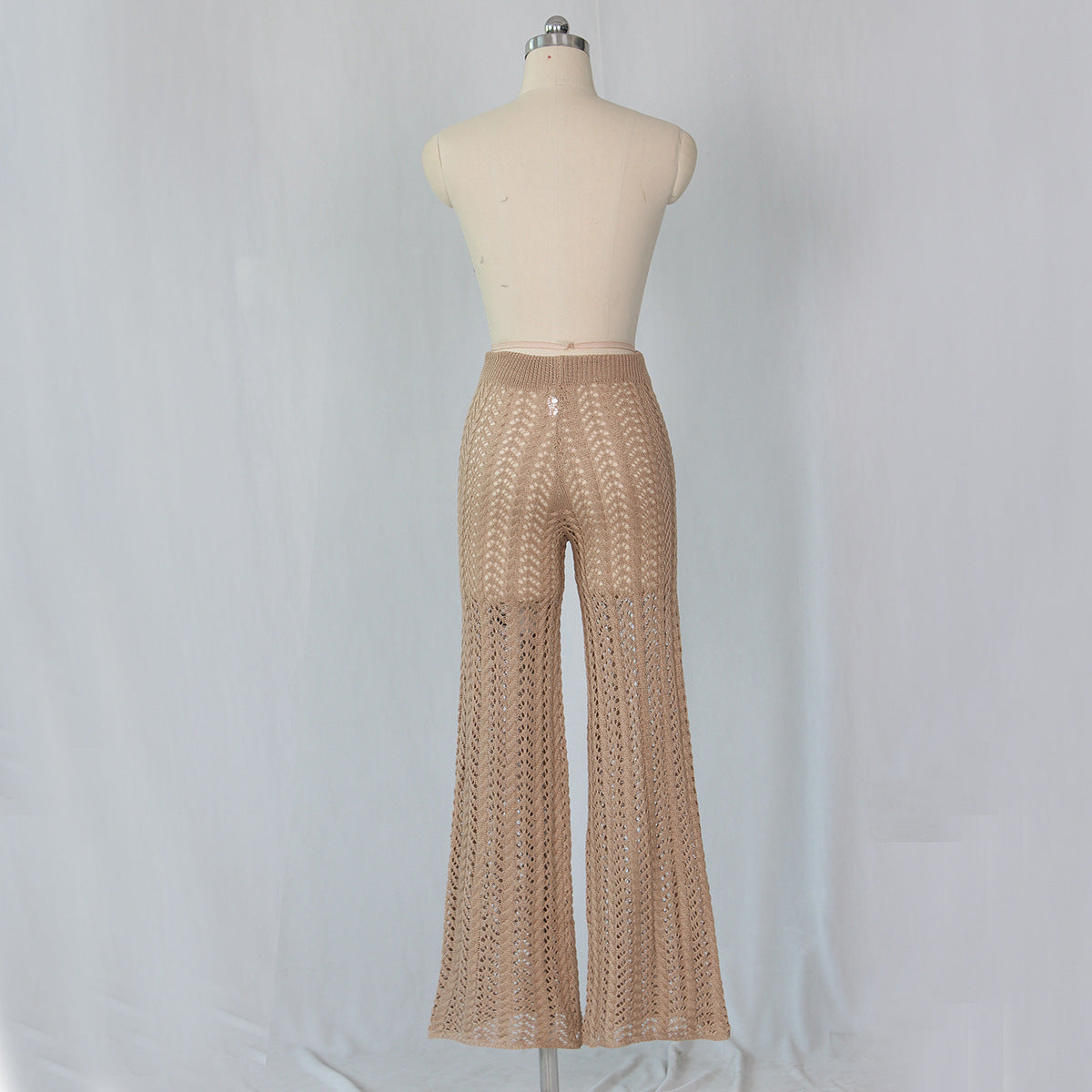 Sexy Women Hollow Out Cutout Knitted Trousers Crocheted Beach Pants