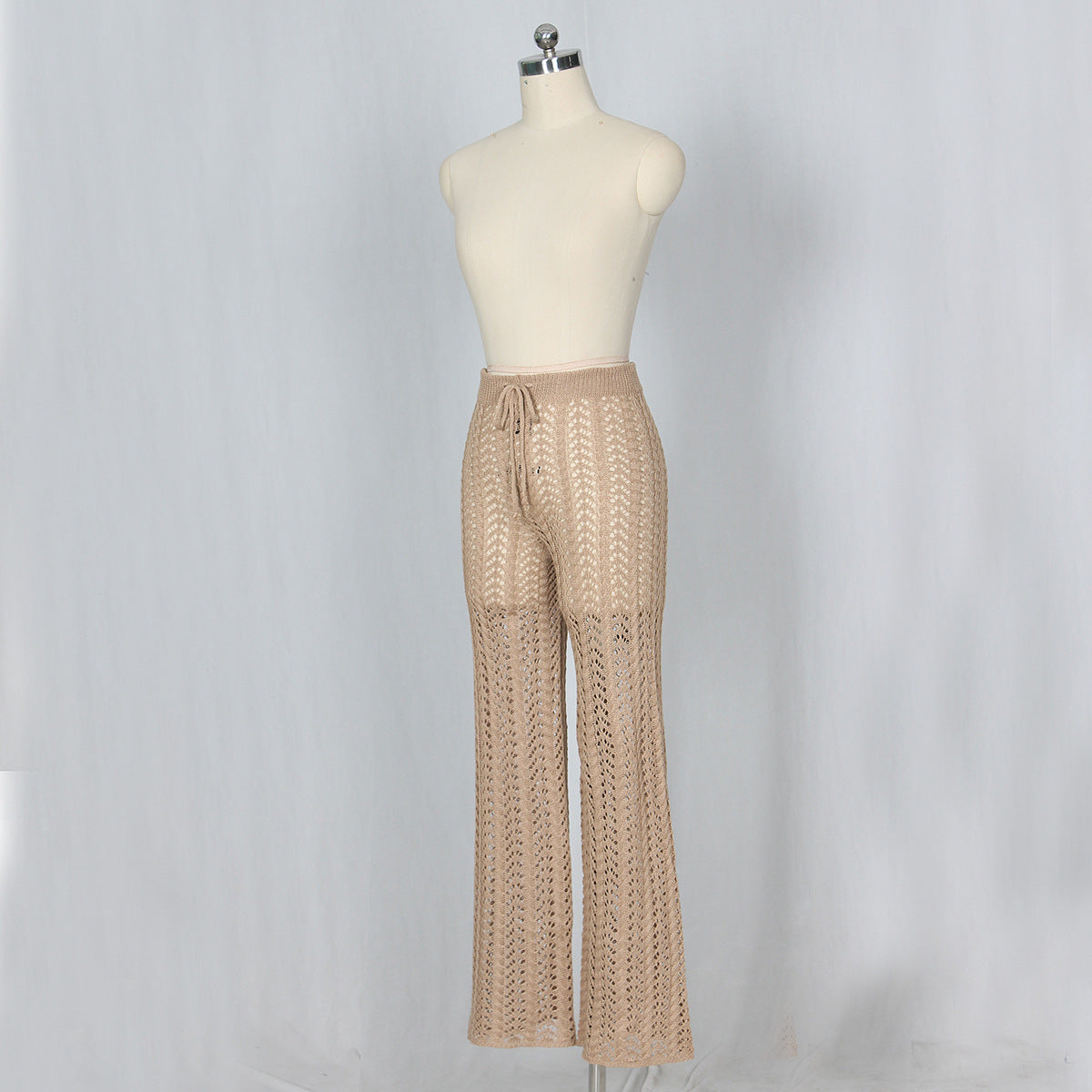 Sexy Women Hollow Out Cutout Knitted Trousers Crocheted Beach Pants