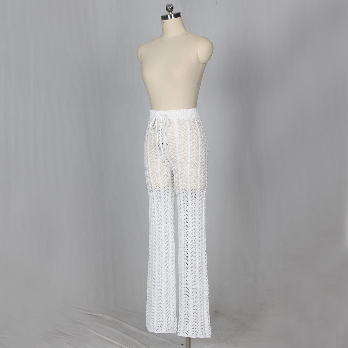 Sexy Women Hollow Out Cutout Knitted Trousers Crocheted Beach Pants
