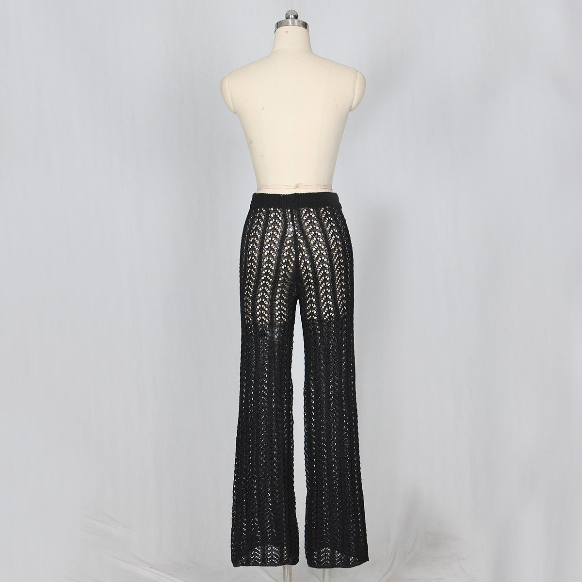 Sexy Women Hollow Out Cutout Knitted Trousers Crocheted Beach Pants