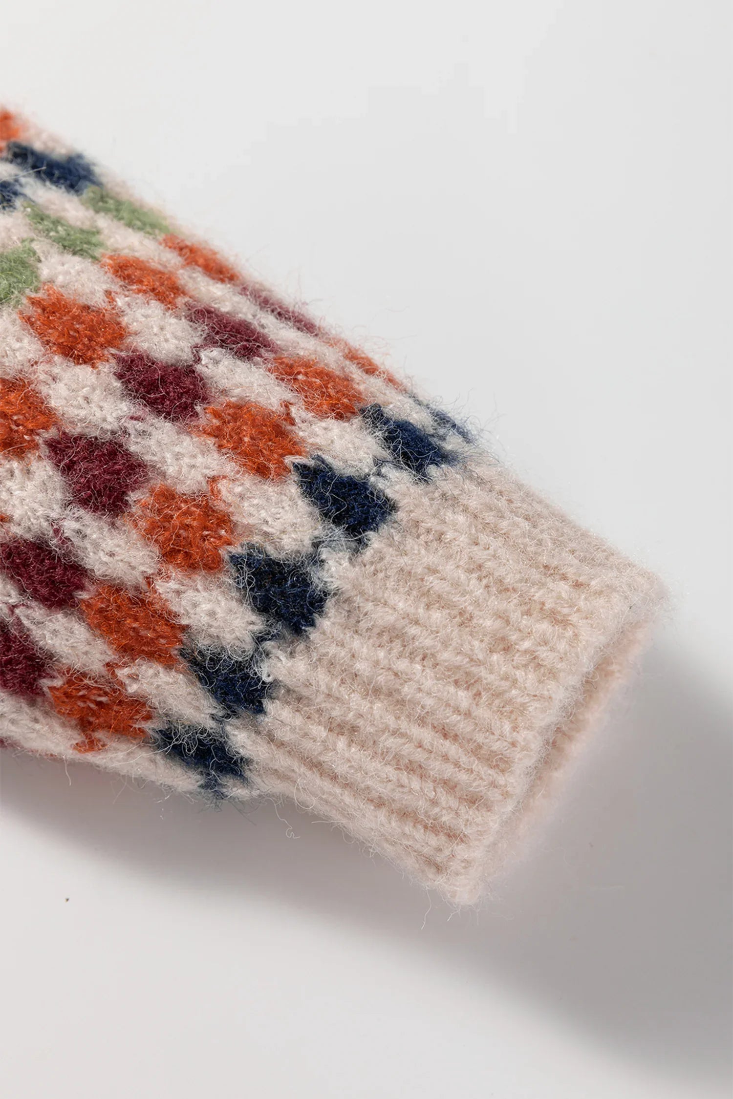 Tiffany Multicolour Dotty Striped Pattern Knit Drop Shoulder Sweater