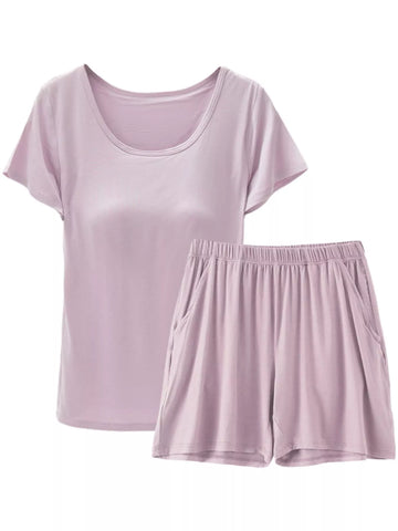 Manuela Padded Modal Short Sleeve Two Piece Sets