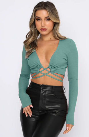 Long Spring Deep V Plunge Strap Sexy