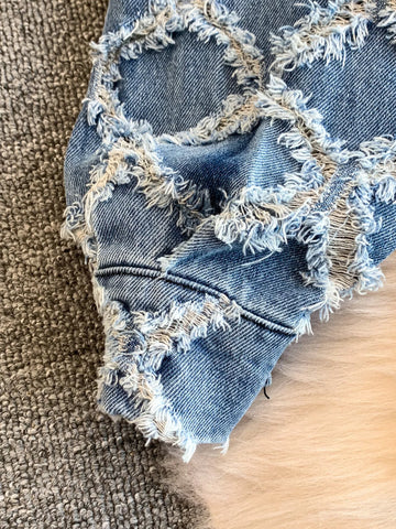 Martha Distressed Diamond Pattern Two Piece Sets