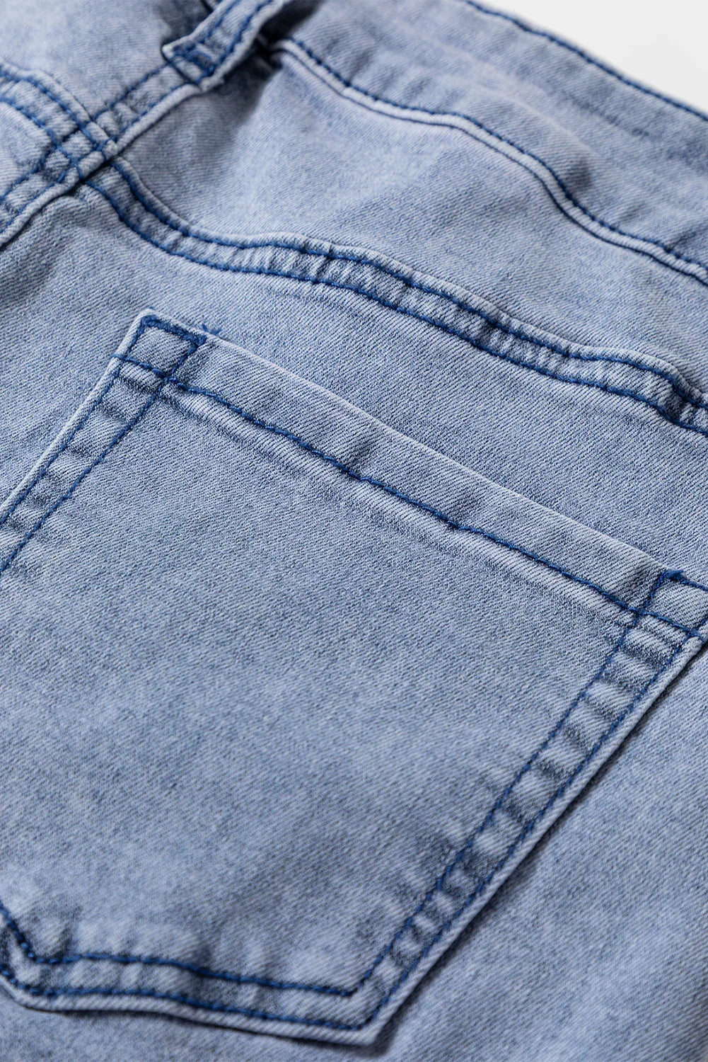 Victoria Beau Blue High Waist Button Zip Fly Bell Bottom Jeans