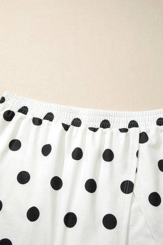 Aranza Plus Size Polka Dot Two Piece Sets