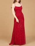 Turn Heads Lace Up Open Back Beaded Dress