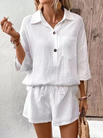 Renata Pretty Button Detail Two Piece Sets