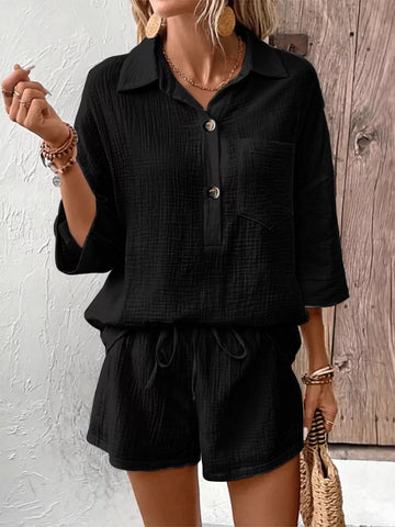 Renata Pretty Button Detail Two Piece Sets