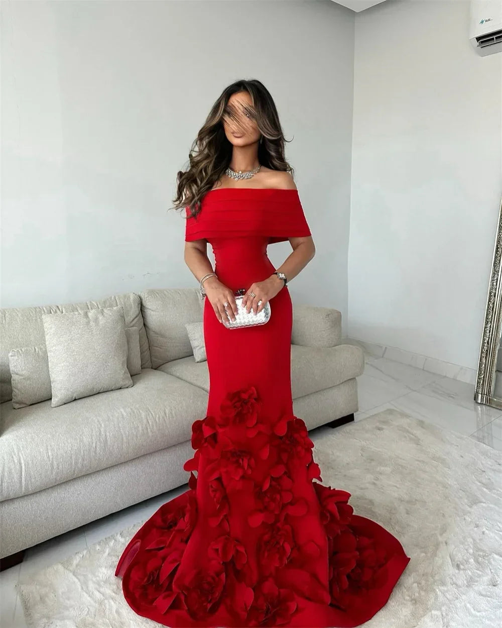 Ramsey Off the Shoulder Mermaid Sexy Customized Prom Dress
