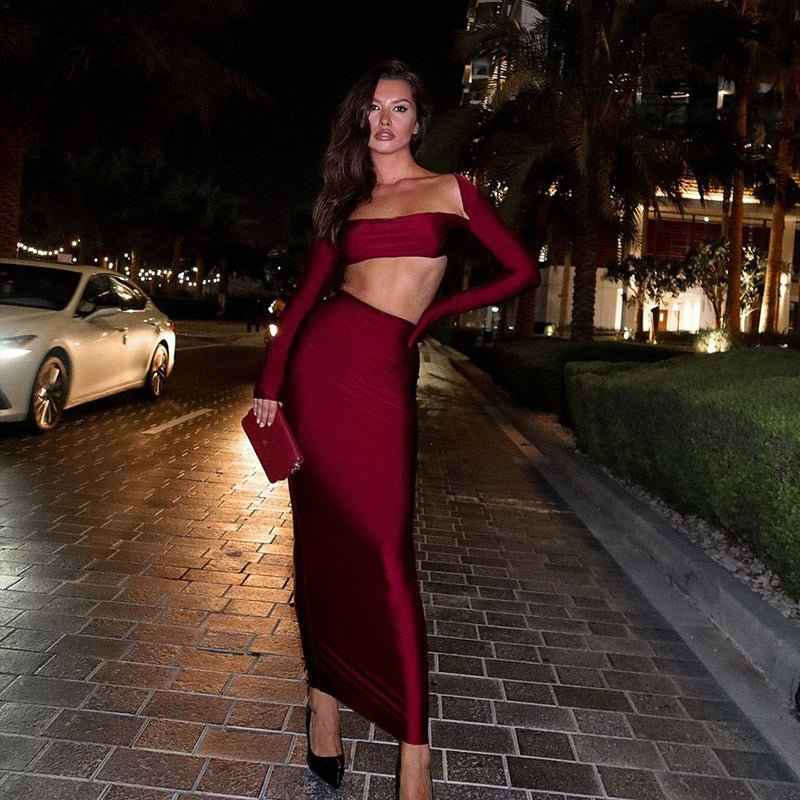 Egyptian & European : Long Sleeved Two Piece Set