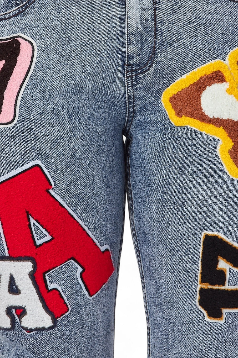 Emmiebree Letter Patch Denim Modern Jean
