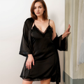 Yaesly Minimalist Lace Silky Two Piece Sets