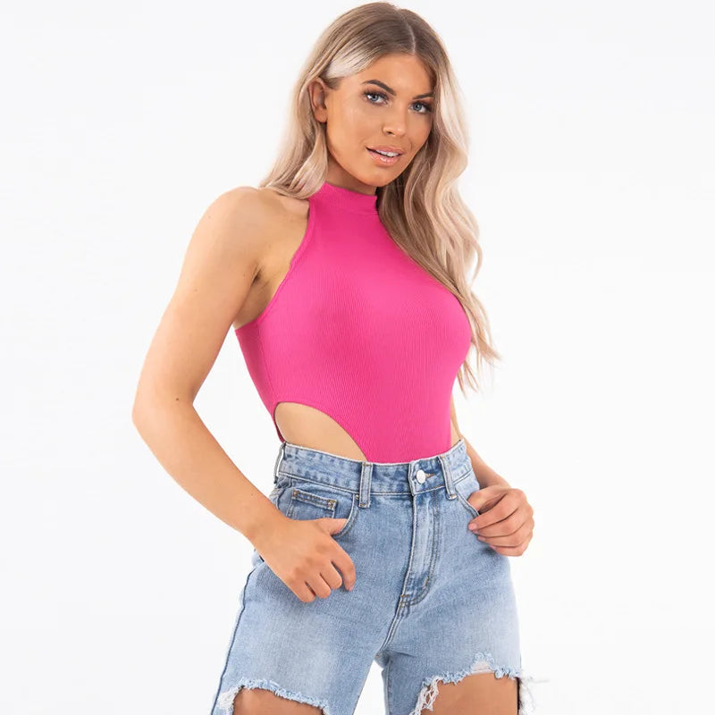 Stonebridge Sexy High Street Neon Bodysuits Summer Colorful Sleevelss Backless Tops