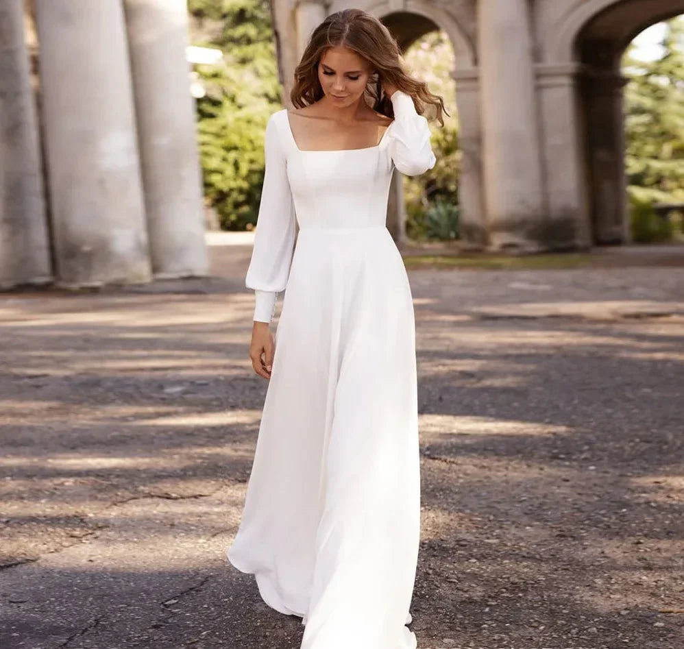 Inwood High Quality Customized Plus Size Satin Stretch White Evening Gown Dress