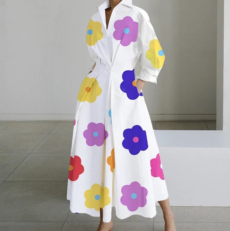 Sutton Manor Casual Long Sleeve Elastic Waist Printed