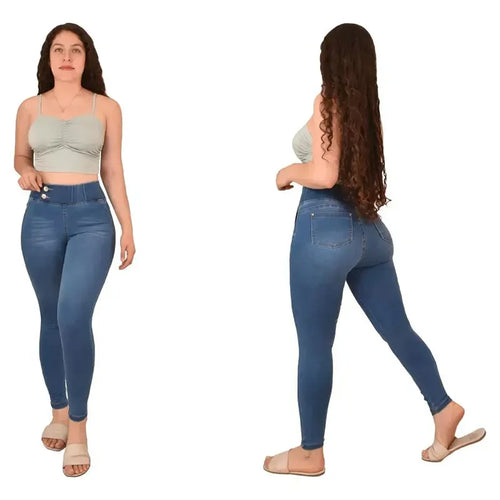 Colesville Colombian High Stretch Peach Butt Fajas Jeans