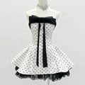Monsey Sweet Style Sleeveless Tube Layered A-line Bow Ruffles Mini Dress