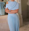 Pickens Retro Shawl Pleated Wrap Long Maxi Event Dress